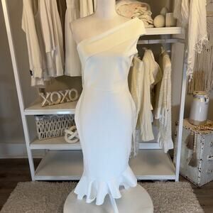 I'm Ready Size L One Shoulder Bodycon Mermaid Dress #2793